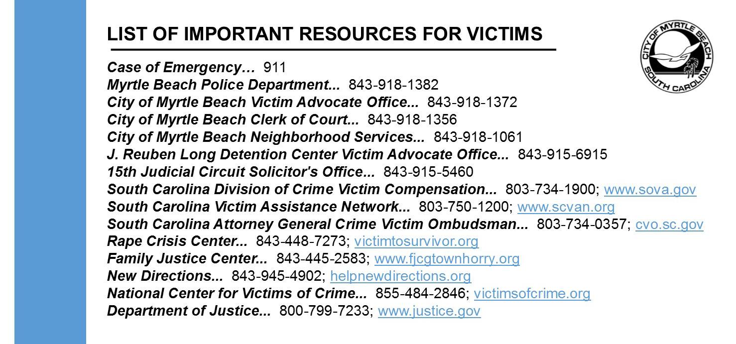 Victims Advocate Info
